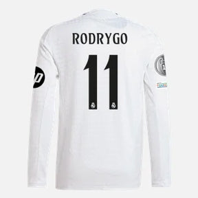 Camisa Manga Longa Real Madrid I - 2024/25 Rodrygo N°11